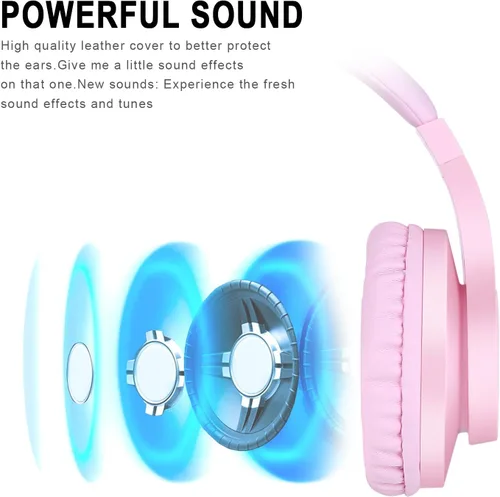 Vista 3 de BlueFire - Audífonos de diadema para juegos de PS4, 3.5 mm, con micrófono y luz LED, compatible con Playstation 4, Xbox One, PC, Rosado