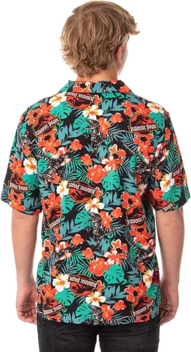 Vista 3 de Jurassic Park Velociraptor - Camisa hawaiana con botones para hombre
