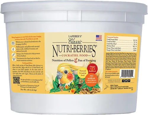 Vista 2 de LAFEBER'S Classic Nutri-Berries - Alimento para pájaros para mascotas, hecho con ingredientes no transgénicos y de grado humano, para carolinas