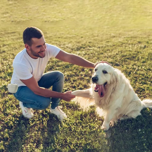 Vista 6 de AUDWUD - Bolsa de silicona para perros con cierre magnético con clip seguro Upgraded clip keeps your treat pouch secure during training.Magnetic