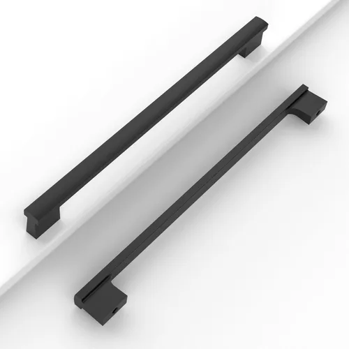 Vista 35 de Paquete de 12 manijas de níquel satinado cepillado de 5 pulgadas (5.039 in) para gabinetes de cocina, tiradores de cajones de cocina, accesorios
