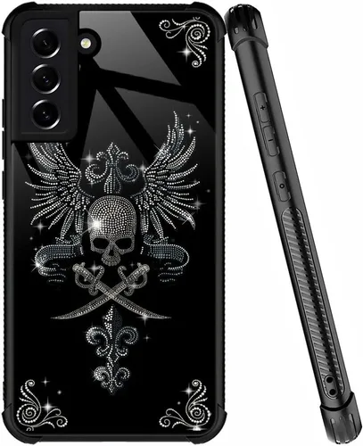 Vista 18 de ZHEGAILIAN Funda compatible con Samsung Galaxy S21, funda de vidrio orgánico para niñas, mujeres y hombres, diseño de cuatro esquinas, antiarañazos