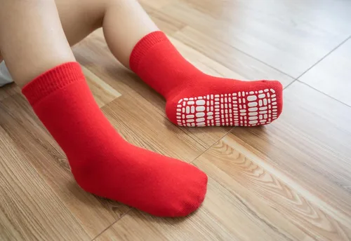 Vista 2 de RATIVE Calcetines de algodón antideslizantes antideslizantes con puños para bebés, niños y niñas
