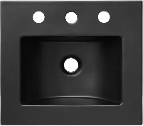 Vista 2 de Modway EEI-5068-BLK Cayman - Lavabo de baño de 18 pulgadas, color negro
