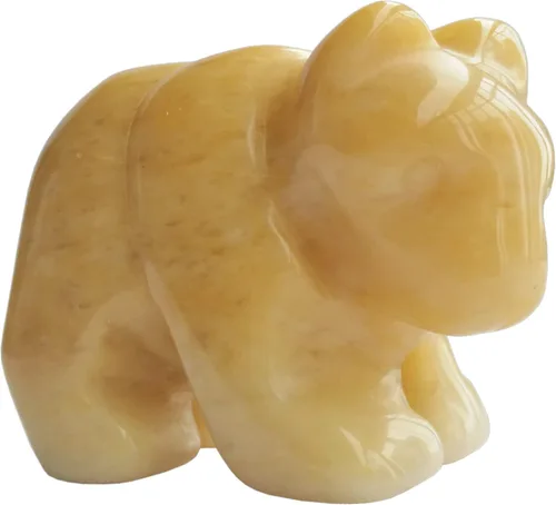 Vista 9 de Figuras naturales de oso de piedra de sangre africana, cristales tallados a mano de 1.5 pulgadas y estatua de piedra curativa para decoración