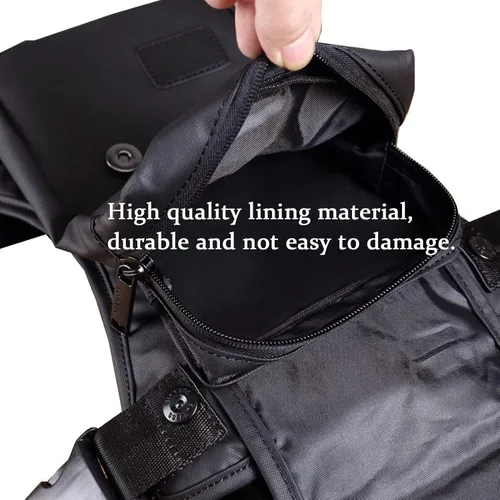Vista 4 de Fekesu Oxford bolsa de pierna para hombres motocicleta equitación mujeres Fanny Pack al aire libre viaje pesca senderismo ciclismo cadera bolsas