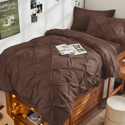 Vista 30 de JOLLYVOGUE Juego de edredón tamaño individual de 5 piezas – Juego de ropa de cama tamaño individual en una bolsa para todas las estaciones