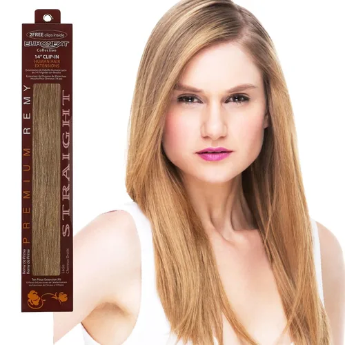 Vista 11 de Extensiones de cabello con clip, 100% cabello humano Remy, 14 pulgadas, lacio, rizado, negro