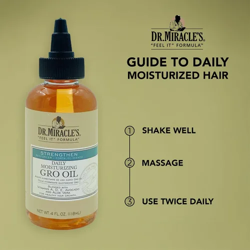 Vista 4 de Dr. MIRACLE 'Feel It Fórmula, fortalecer Daily Hidratante Aceite De Gro, 4 onza