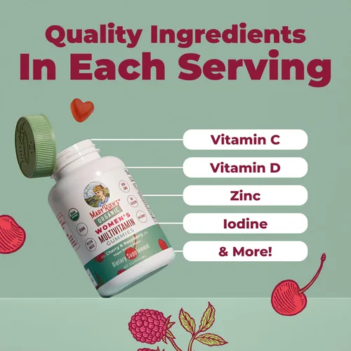 Vista 6 de MaryRuth Organics Multivitamínico para mujeres 14 Gomitas multivitamínicas para mujeres para apoyo inmunológico Salud de la piel Sin azúcar