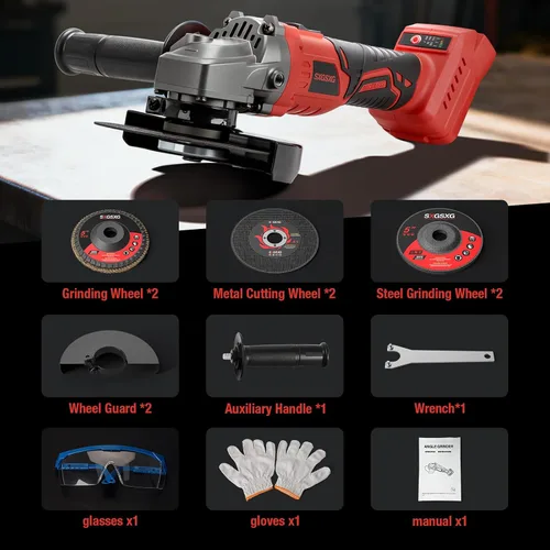 Vista 4 de Amoladora angular inalámbrica para batería Milwaukee M18 de 18 V, sin escobillas, amoladora inalámbrica de 4 1/2 pulgadas, velocidad variable