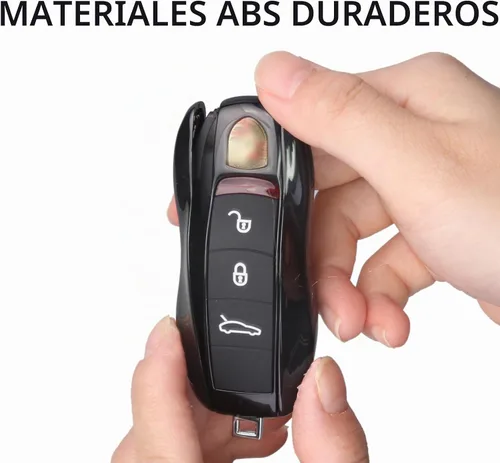 Vista 7 de QBUC Funda para llavero Porsche, 3 piezas pintadas compatibles con Porsche Cayenne Panamera Macan 911 Boxter Cayman (negro)