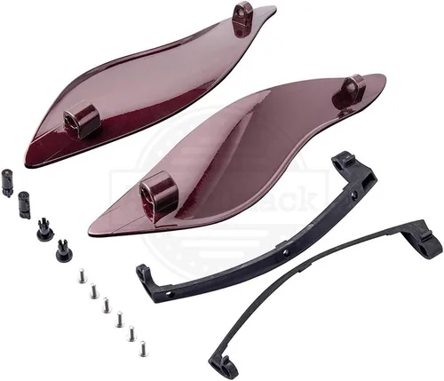 Vista 75 de Moto Onfire Deflectores de aire para motocicleta Whisky ámbar con carenado de murciélago para Electra Glide '14 y más tarde (2 piezas)