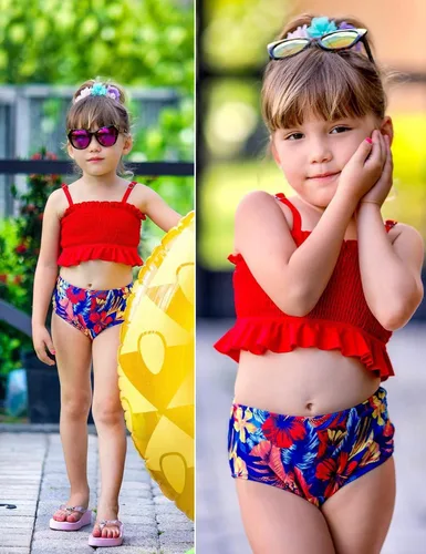 Vista 4 de Arshiner Traje de baño de 2 piezas para niñas