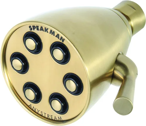 Vista 8 de Cabezal de ducha Speakman S-2252-BBZ Icon Anystream multifunción ajustable de latón macizo, 9.46 L/min, bronce cepillado