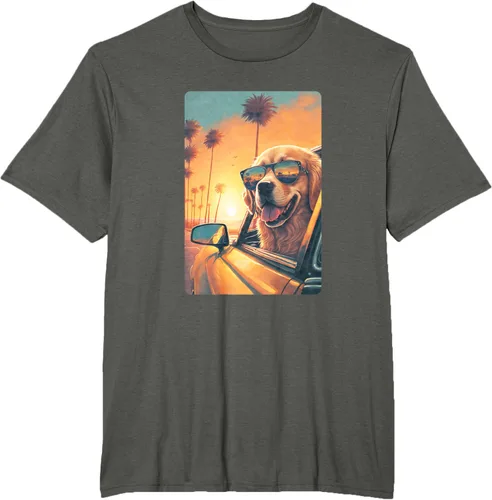 Vista 8 de Golden Retriever - Camiseta divertida de Golden Retriever con lentes, Negro