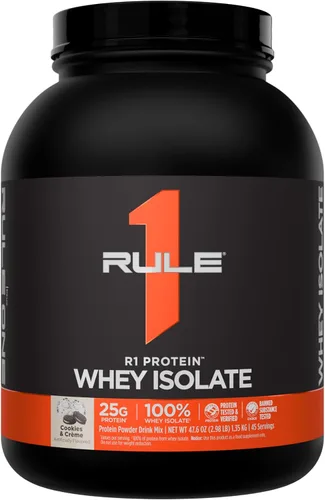 Vista 11 de Rule 1 Proteins R1 Protein Whey Isolate, crema de plátano, 23 porciones