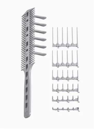 Vista 8 de Scissor Clipper over peine Peluquería Herramienta Kit (Negro, Gris, o amarillo), Negro