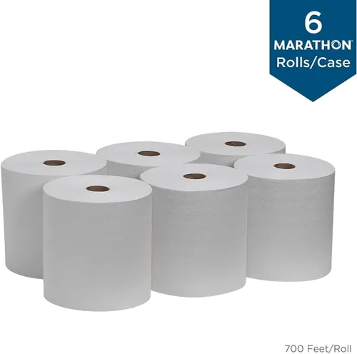Vista 3 de Marathon - Rollo de toallas de papel dispensador (700 pies, 6 rollos)