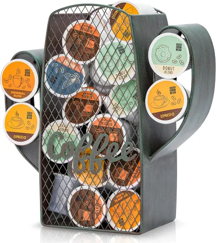 Vista 22 de Made Easy Kit Organizador de cestas de cápsulas de café, decoración útil, compatible con cápsulas Keurig K-Cup, decoración funcional de barra