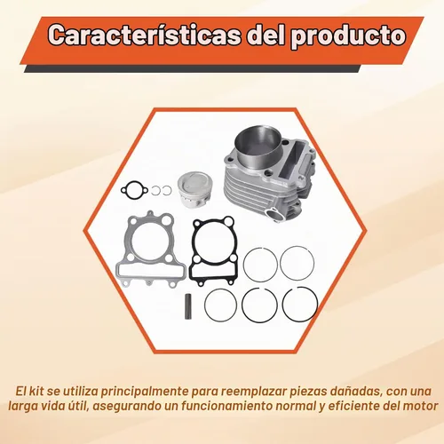 Vista 5 de Labwork Cilindro Junta Pistón Top End Kit Reemplazo para 4BD-11310-01-00