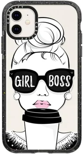 Vista 139 de Funda Impact de CASETiFY para iPhone 11 - Tiempo A Solas de Esther Kim - Negro Claro