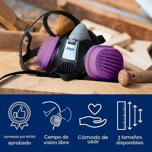 Vista 4 de Dräger X-plore 3300 Máscara respiradora de media cara, aprobada por NIOSH