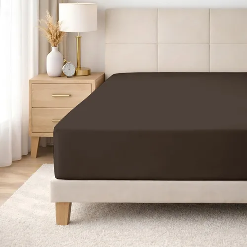Vista 11 de SGI bedding 100% Egyptian Cotton 600 TC Twin Size Fitted Sheet Only Soft, Smooth Sateen Weave 15" inch Deep Pocket Fitted Bed Sheet - White