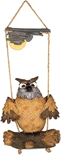 Vista 2 de Design Toscano Escultura oscilante de búho Howie the Hoot