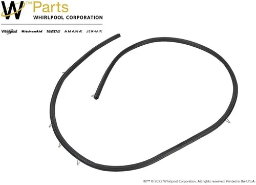 Vista 2 de Whirlpool WP7212P043-60 Junta de puerta de horno eléctrico OEM, color negro