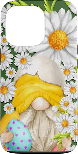 Vista 10 de iPhone 16 Easter Chick Gnome Graphic For Women Floral Daisy Flower Case