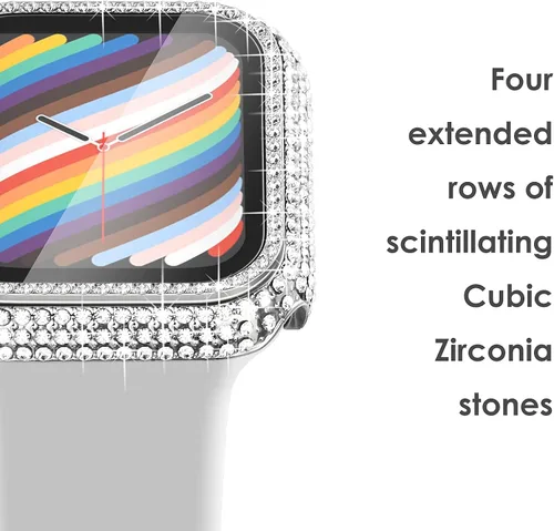 Vista 249 de Surace Bling - Carcasa con protector de pantalla para Apple Watch Series 3, 2, 1 de 1.496 pulgadas