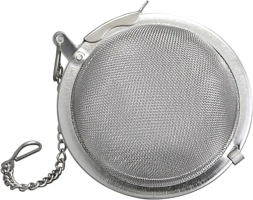 Vista 15 de HIC Kitchen Infusor de té de bola a presión, acero inoxidable 18/8, para té de hojas sueltas y especias para calentar