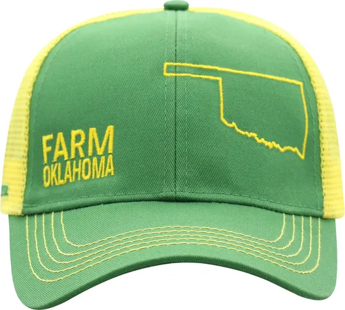 Vista 94 de John Deere Gorra de béisbol con logotipo y malla trasera con contraste, para hombre