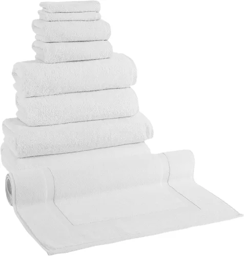 Vista 23 de Toallas turcas clásicas prémium juego de toallas suaves – Incluye toallas de baño de gran tamaño, toallas de baño, toallas de mano, toallas de baño