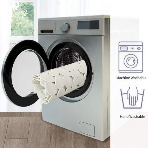 Vista 6 de SONGZIMING Tapete de Bañera Antideslizante de Guijarros para Baño y Ducha con Orificios de Drenaje, Tapete con Ventosas para Bañera