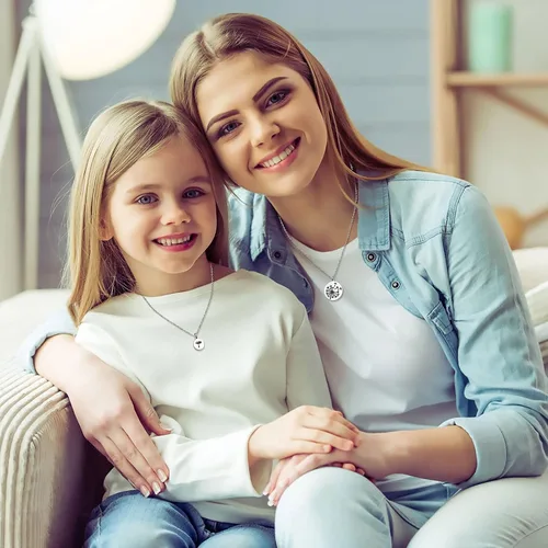 Vista 2 de Juego de collar para madre e hija para 23 regalos del día de la madre para mamá e hija