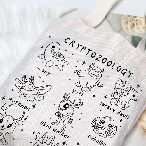 Vista 5 de G2TUP Cryptozoology Tote Bag Cryptids Lover Gift Cryptid Monster Merch