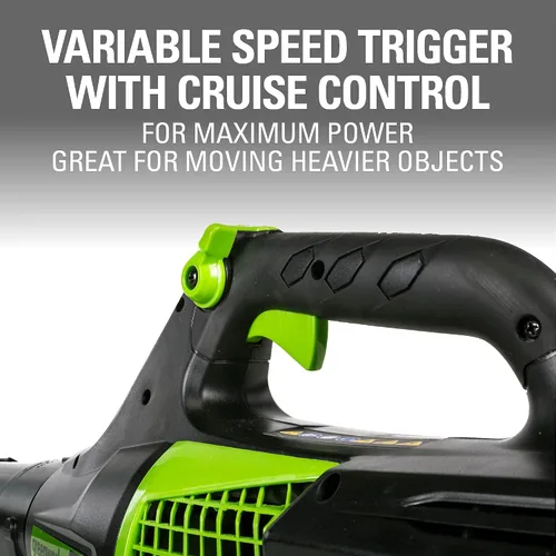 Vista 6 de Greenworks - Soplador de hojas axial inalámbrico sin escobillas de 80 V (145 m/hr, 580 CFM / 75+ herramientas compatibles), solo herramienta