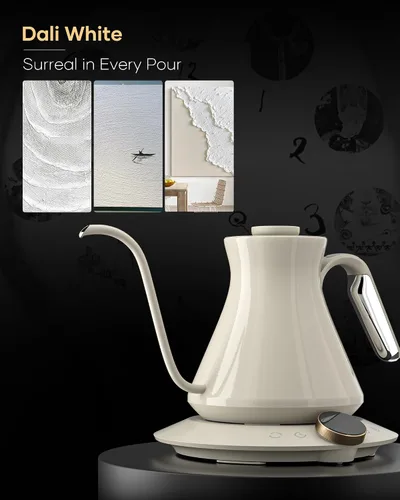 Vista 8 de Cocinare FLOW M6 Pro Hervidor Eléctrico de Cuello de Cisne, Control de Temperatura ±0.5℉ para Verter Café y Té, Interior de Acero Inoxidable