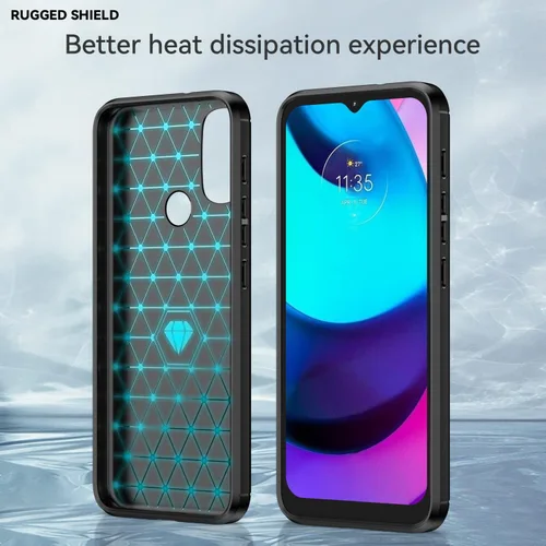 Vista 6 de Asuwish Funda de teléfono para Moto E20/E30/E40 con protector de pantalla de vidrio templado y accesorios para celda, goma de silicona TPU suave