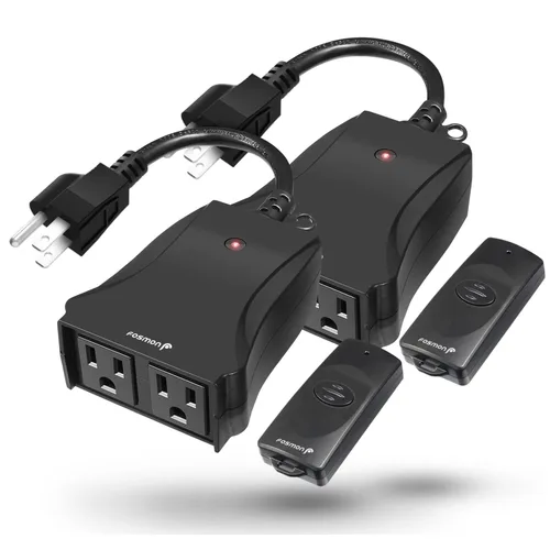 Vista 7 de Fosmon WavePoint - Interruptor de salida eléctrica inalámbrica con control remoto para exteriores, resistente a la intemperie, con enchufe de 3