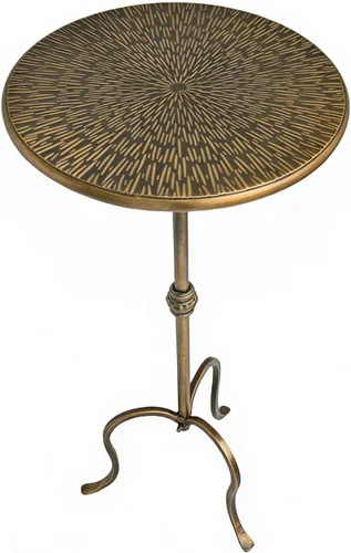 Vista 5 de Mesa auxiliar de metal, estilo Martini, mesa de centro vintage pequeña, redonda, 23 pulgadas, para sala de estar, dormitorio, antigua