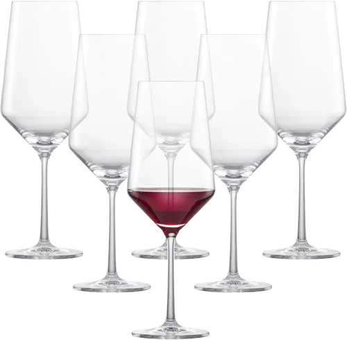 Vista 12 de ZWIESEL GLAS Juego de copas de vino tinto Burdeos pura (juego de 2), copas de Burdeos para vino tinto, copas de cristal Tritan aptas
