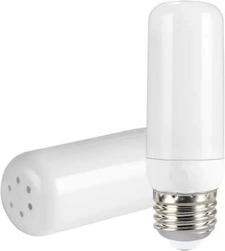 Vista 2 de QLEE Bombilla LED con efecto de llama, bombillas parpadeantes de 3 W, con efecto invertido, bombilla de llama amarilla E26, ambiente vintage