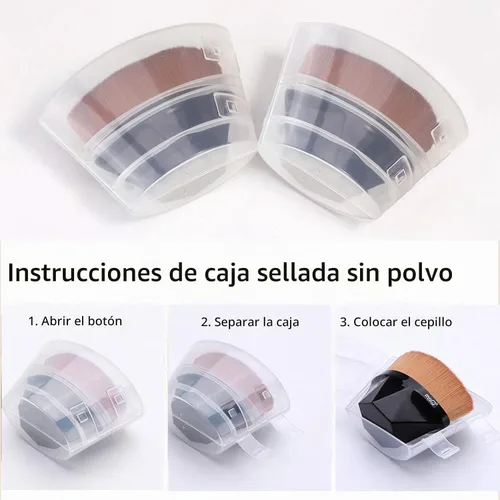 Vista 6 de Brocha para base de maquillaje, brochas de maquillaje Kabuki, brochas de maquillaje líquidas en polvo, brochas de maquillaje para mezclar líquidos