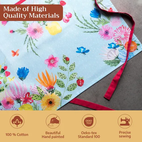 Vista 1255 de Maison d' Hermine Delantales para mujer con bolsillo, 100% algodón (27.50 x 31.50 pulgadas)