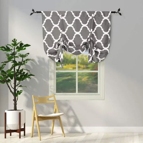 Vista 36 de Melodieux - Cortinas de bolsillo de moda marroquí para cocina, cafetería o baño, pequeñas ventanas