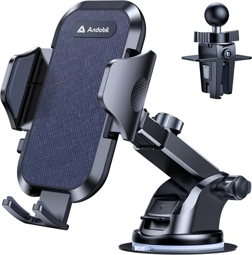 Vista 9 de Andobil - Soporte para teléfono EASY CLAMP 3.0 【La versión más estable】Soporte universal para teléfono manos libres con ventilación para parabrisas