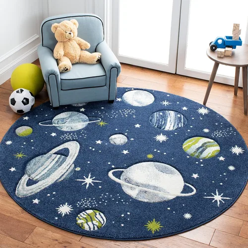 Vista 11 de SAFAVIEH Carousel Kids Collection - Alfombra decorativa de 2 x 3 pies, color gris y lavanda, no desprende pelusa y de fácil cuidado, ideal